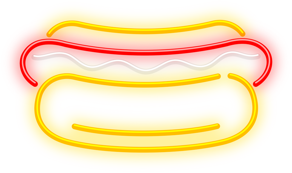 Hot Dog Neon Sign
